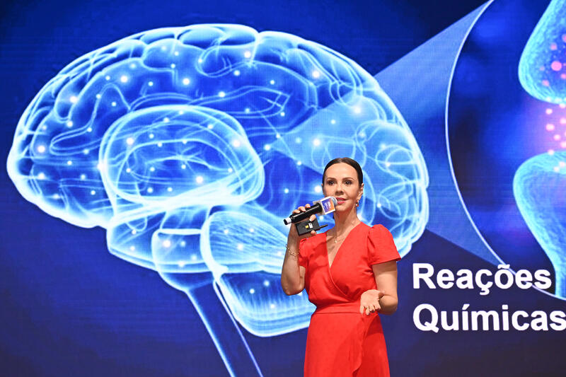 Especialista em neurociências e psicologia positiva, Laine Valgas motivou os participantes