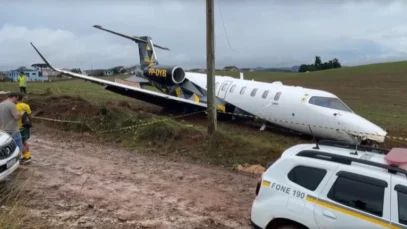 Avião da Cimed se envolve em acidente no Rio Grande do Sul