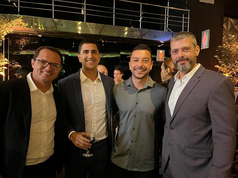 Edilson Rocha (Banco EWZ BTG Pactual); Henrique Castiglione (Mundo Invest); Rafael Tavares e Ângelo Vieira (Farmarcas)