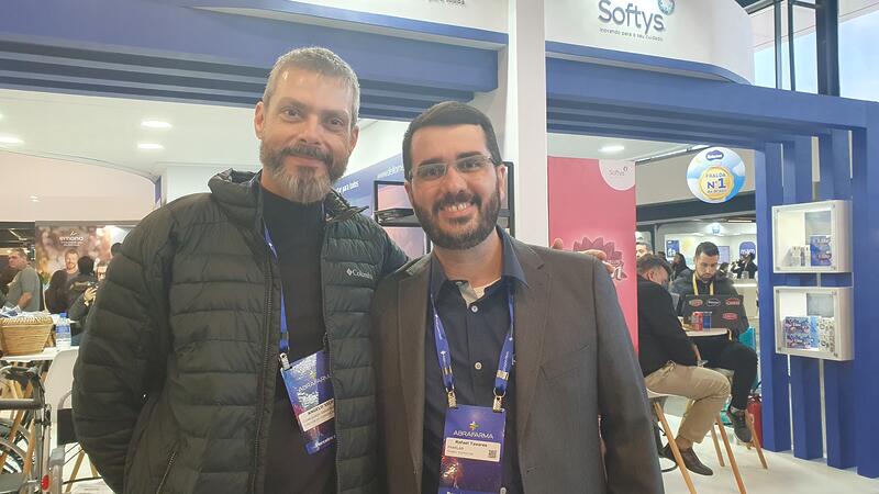 Angelo Vieira ( Farmarcas) e Rafael Tavares (Pharlab) trocam ideias no Future Trends