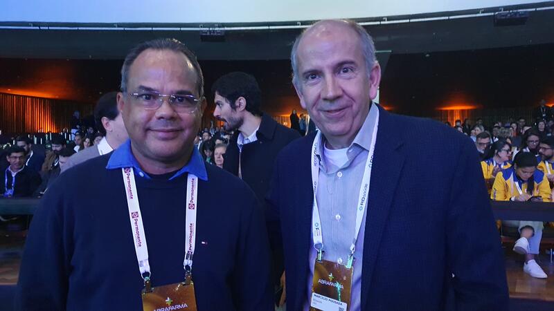 Paulo de Tasso (Farmácia Permanente) e Marcilio Pousada (RD Saúde) prestigiando a Super Sessão