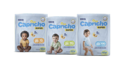 Linha de fraldas infantis