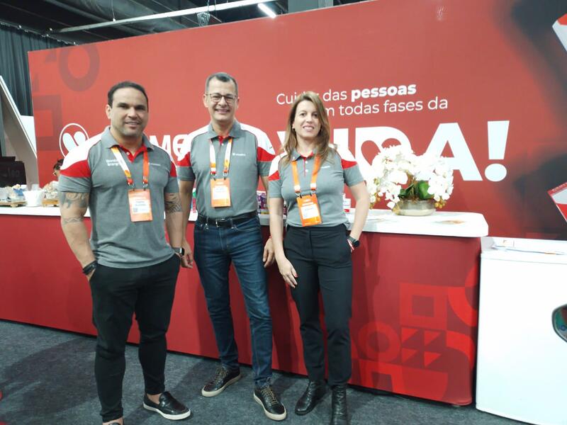Thierrs Alves, Wilmar Oliveira e Bibiana Dalla Nora – equipe da Vitamedic em peso no evento