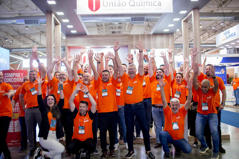 Equipe da União Química se preparando para o evento