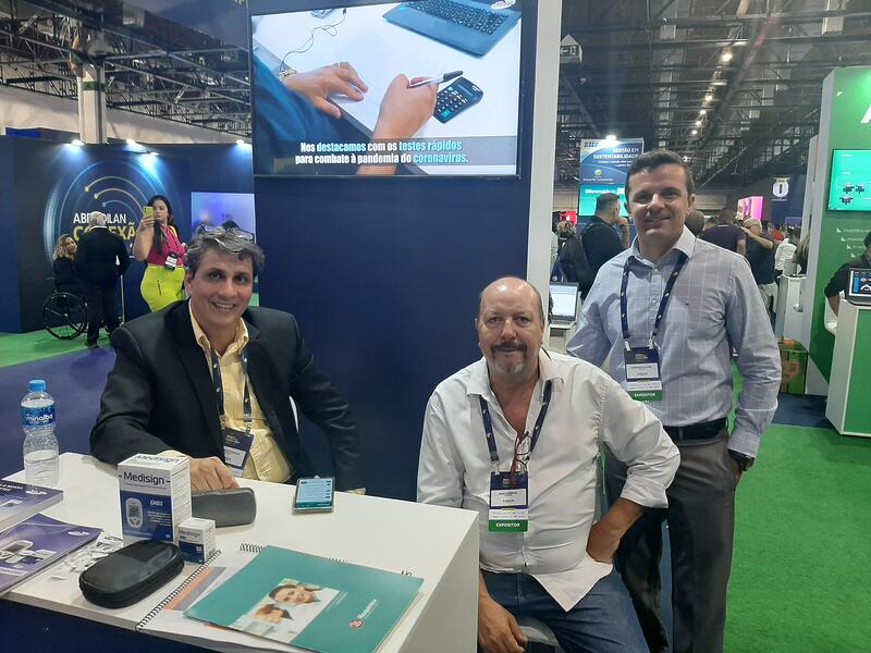 Alfredo Fittipaldi, Paulo Sampaio e Leonardo Velloso, da Cepalab – soluções para gestão de serviços clínicos nas farmácias