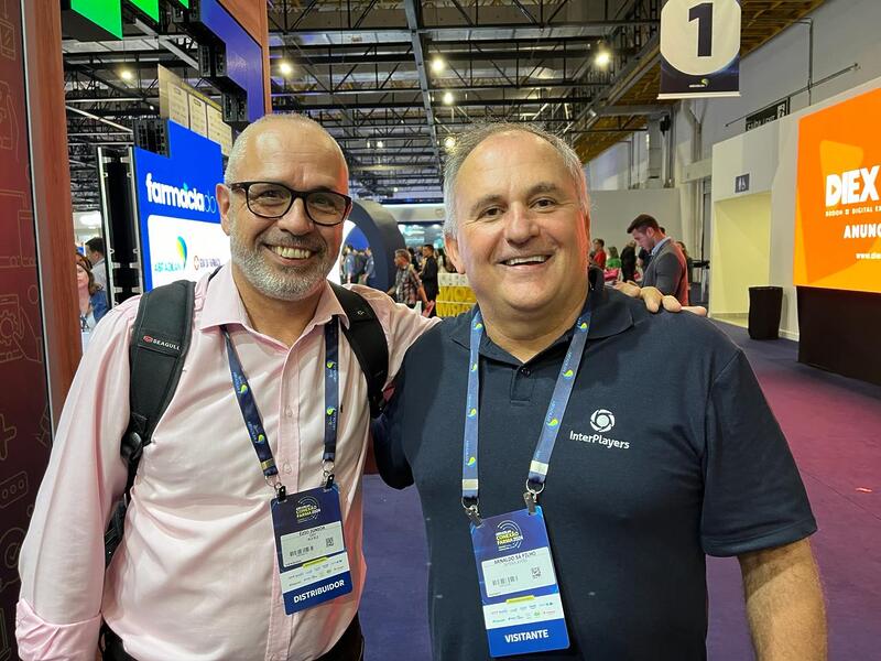 Ézio Junior, diretor da GAM, e Arnaldo Sá, CEO da Interplayers amigos de décadas